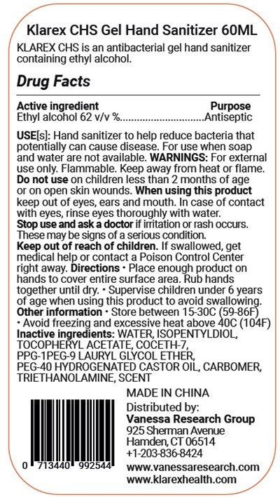 Klarex Chs Is An Antibacterial Gel Hand Sanitizer Containing Ethyl Alcohol (Khs Chs Gel Purpose)